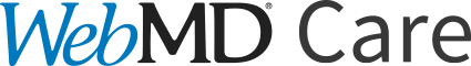 WebMD Care Logo. 'Web' is italicized and in blue, 'MD' is in black with the Â® symbol on the top and 'Care' is in black.